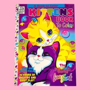 Lisa Frank Kittens Book To Color Coloring Activity Book 1996 Dalmatian Press Vtg